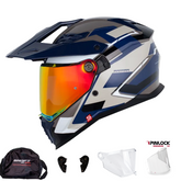 Casco multipropósito Shaft Pro MX400DV Tiamera Azul Blanco