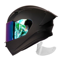 Casco integral SMK Stellar Solid Negro Mate Visor iridium