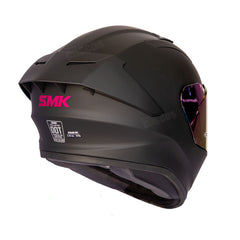 Casco integral SMK Stellar Solid Negro Mate Visor iridium