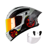 Casco Integral Shaft 596SP SportHead Gris Rojo