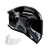 Casco integral MT Stinger 2 Tron B12 Negro gris + visor humo
