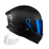 Casco integral MT Stinger 2 Pure Negro Mate + Visor Iridium Azul