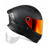 Casco integral MT Stinger 2 Pure Negro Mate + Visor Iridium Fuego