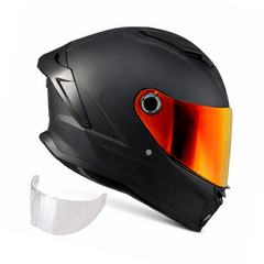 Casco integral MT Stinger 2 Pure Negro Mate + Visor Iridium Fuego