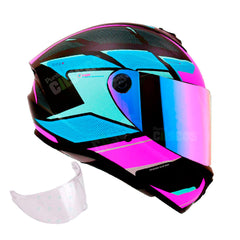 Casco integral Spartan Draken Sunray Fucsia XS + Visor iridium fucsia