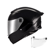 Casco integral MT Thunder 4R Pure Negro Brillo + Visor Plata