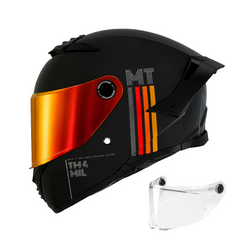 Casco integral MT Thunder 4 Mil + Visor Iridium rojo
