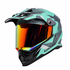 Casco multipropósito KNT 819 Tourex Turquesa Gris Mate