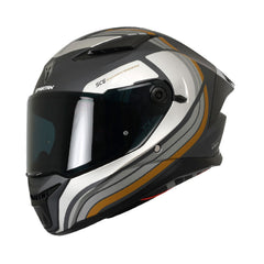 Casco integral Spartan Panther SV Tribute Dorado Gris + Visor Humo