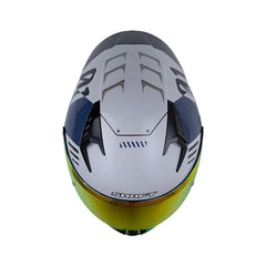 Casco Integral Shaft 526 Troy Gris Claro azul oscuro | Certificación ECE 2206