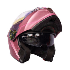 Casco Abatible Kov Thunder Wave Rosa Metalizado + Visor iridium