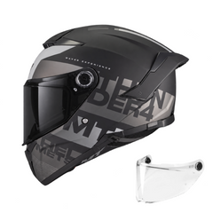 Casco integral MT Thunder 4 Wave Gris Negro + Visor Oscuro