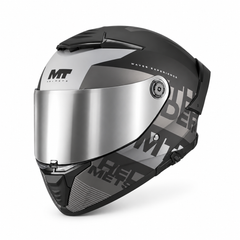 Casco integral MT Thunder 4 Wave Gris Negro + Visor Plata