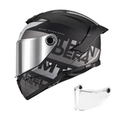 Casco integral MT Thunder 4 Wave Gris Negro + Visor Plata