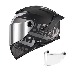 Casco integral MT Thunder 4 Wave Gris Negro + Visor Plata