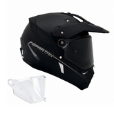 Casco multipropósito Spartan Wolf Negro plano + Visor Humo