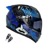 Casco Integral X-Sports M67 Xlayer Negro Azul