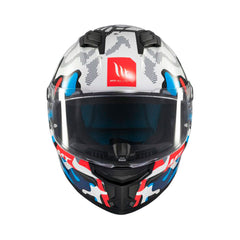 Casco integral MT Stinger 2 Yozu Azul + visor iridium azul