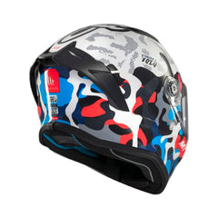 Casco integral MT Stinger 2 Yozu Azul + visor iridium azul