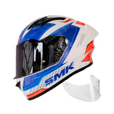 Casco integral SMK Stellar Adox Azul blanco