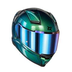 Casco Integral X-Sports Helios Camaleón Verde azul