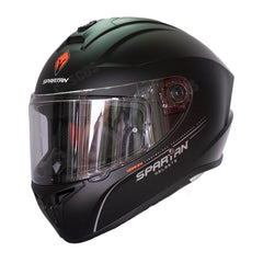 Casco integral Spartan Draken Solid Negro Mate + Visor Iridium Fucsia