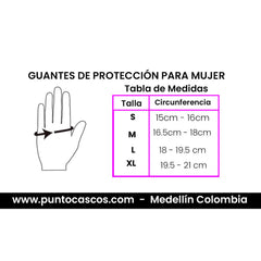 Guantes de Mujer para moto Scoyco MC12w Fucsia