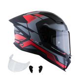 Casco Integral X-Sports Helios ASP N4 Negro Rojo