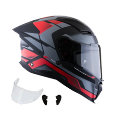 Casco Integral X-Sports Helios ASP N4 Negro Rojo