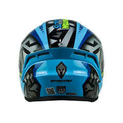 Casco integral Spartan Draken Jolly Azul brillo