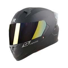 Casco Integral X-Sports M67 Solid Negro visor oro