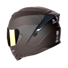 Casco Integral X-Sports M67 Solid Negro visor oro