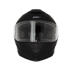 Casco Integral AMX Stream Solid Negro + Visor Iridium Oro