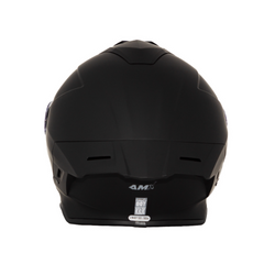 Casco Integral AMX Stream Solid Negro + Visor Iridium Oro