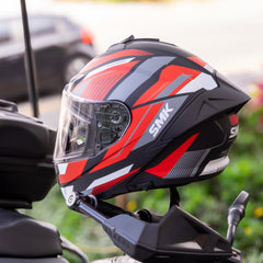 Casco integral SMK Typhoon Sparko Rojo Gris Mate + Pinlock 70