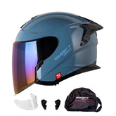 Casco Abierto Shaft 240DV Solid Azul metálico