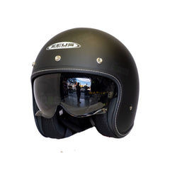 Casco Abierto ZEUS 389 Tipo Custom Negro Mate