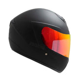Casco Integral KNT 878 Negro mate visor Rojo