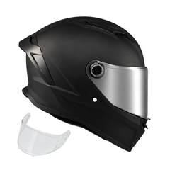 Casco integral MT Stinger 2 Pure Negro Mate + Visor Plateado