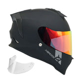 Casco Integral X-Sports V151 Solid Negro Mate + Visor Iridium Fuego