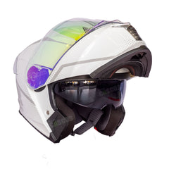 Casco Abatible Kov Thunder Wave Blanco + Visor iridium