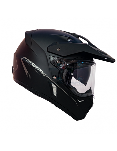 Casco multipropósito Spartan Wolf Negro plano