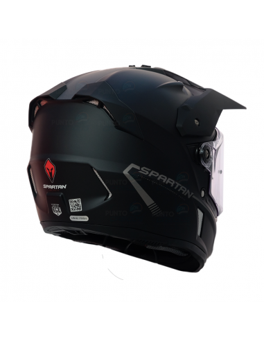 Casco multipropósito Spartan Wolf Negro plano