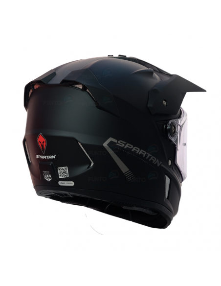 Casco multipropósito Spartan Wolf Negro plano