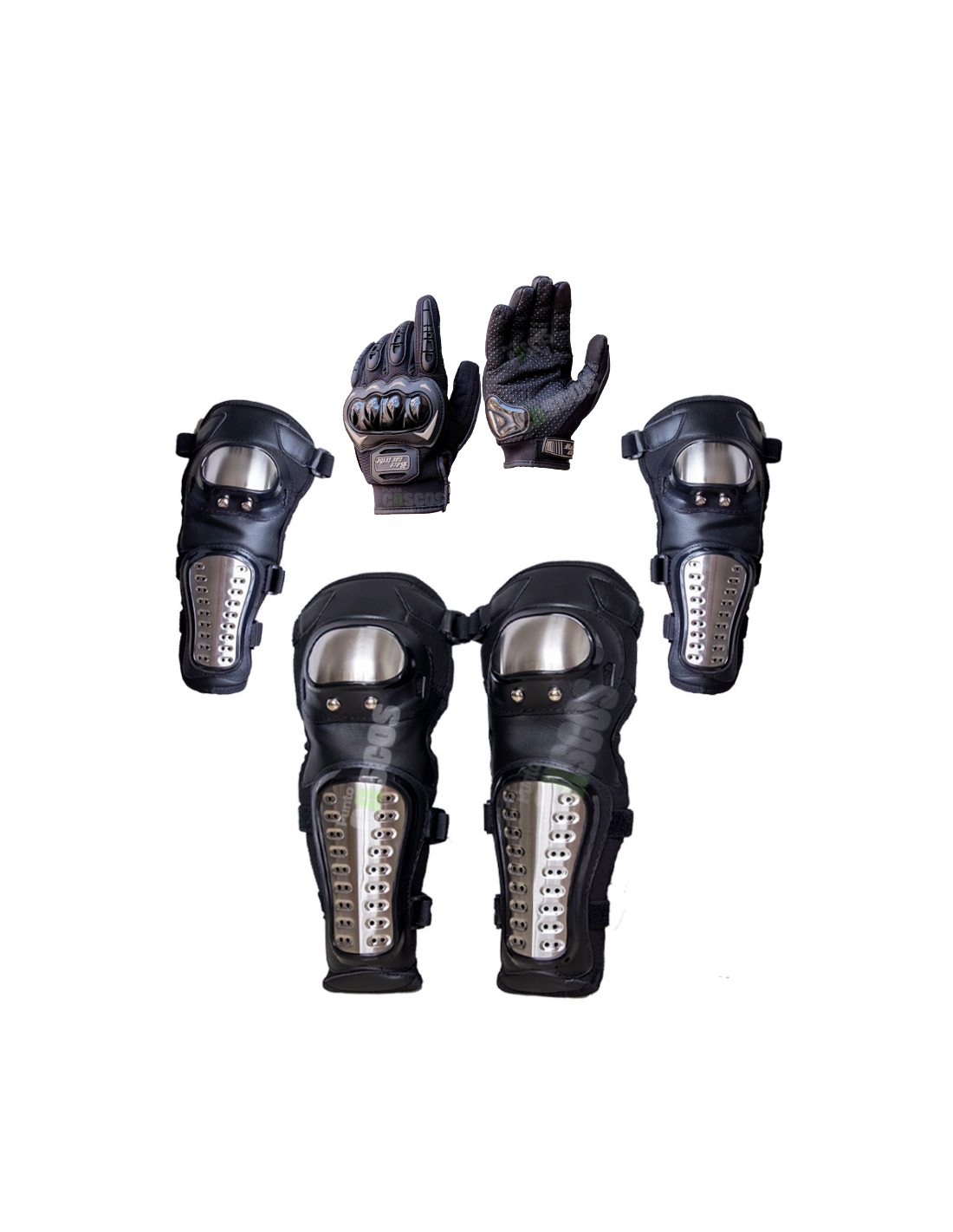 Combo de protección para motociclista Kit de Rodilleras y Coderas