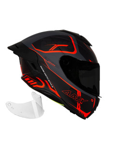 Casco Integral AMX Stream Enigma Rojo Visor negro