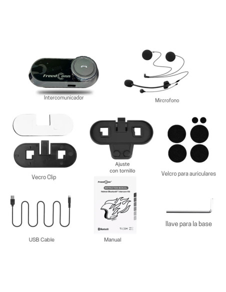 Intercomunicador Bluetooth moto Tcom Vb - V6 6 pilotos conferencia