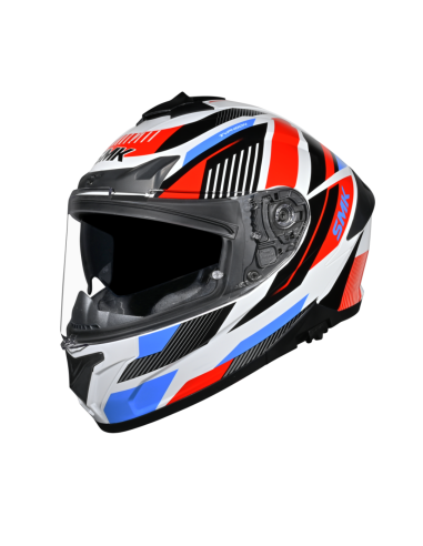 Casco integral SMK Typhoon Sparko Blanco azul...