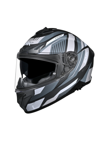 Casco integral SMK Typhoon Sparko Negro Gris Mate