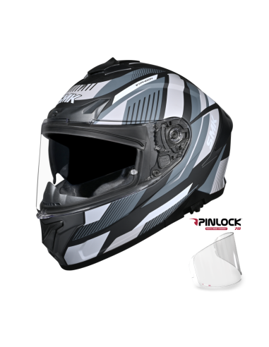 Casco integral SMK Typhoon Sparko Negro Gris...